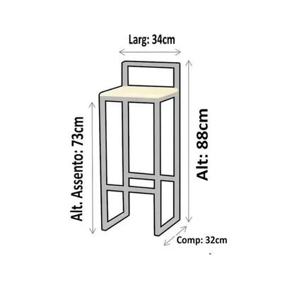 Imagem de Conjunto Mesa Alta Bar Bistrô Redonda Imbuia 4 Banquetas Confort Industrial White