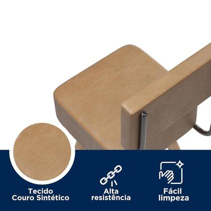 Imagem de Conjunto Mesa Alta Bistrô Viena e 2 Banquetas Alta Banco Barcelona 96cm Bares Sala Estar/Jantar Gourmet- Salaone