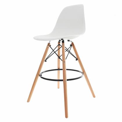 Imagem de Conjunto Mesa Alta Redonda Bistro + 2 Banquetas Altas Charles Eames Eiffel Preta