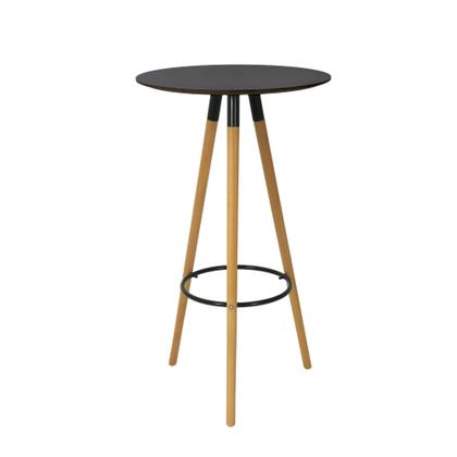 Imagem de Conjunto Mesa Alta Redonda Bistro + 2 Banquetas Altas Charles Eames Eiffel Preta