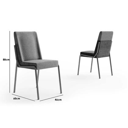 Imagem de Conjunto Mesa Ariel Maior 1601 Tampo Madeirado c/ Vidro 160x80cm e 6 Cadeiras Hug Gelo/Off White Rose - Cobre/Linho Areia/-Carraro