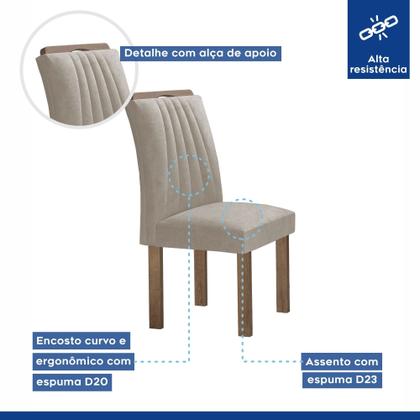 Imagem de Conjunto Mesa Arizona 120cm com 4 Cadeiras Arizona Tampo Redondo Plus com Vidro