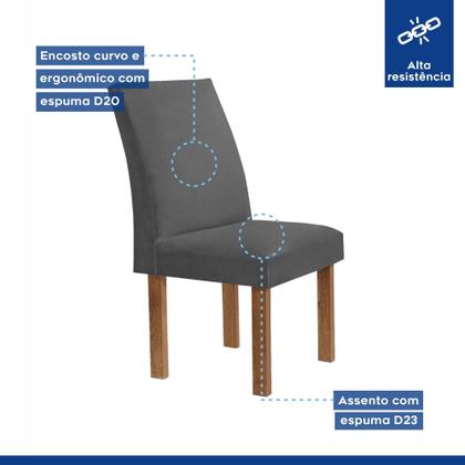 Imagem de Conjunto Mesa Arizona 120cm com 4 Cadeiras Arizona Tampo Smart Plus com Vidro