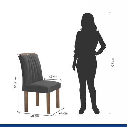 Imagem de Conjunto Mesa Arizona 120cm com 4 Cadeiras Arizona Tampo Smart Plus com Vidro