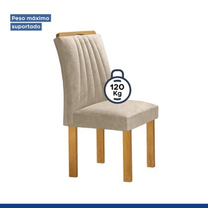 Imagem de Conjunto Mesa Arizona 120cm com 4 Cadeiras Arizona Tampo Smart Plus com Vidro