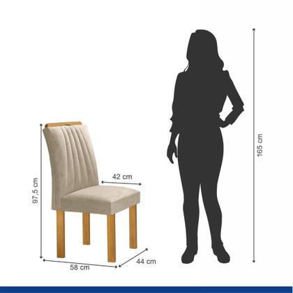 Imagem de Conjunto Mesa Arizona 120cm com 4 Cadeiras Arizona Tampo Smart Plus com Vidro