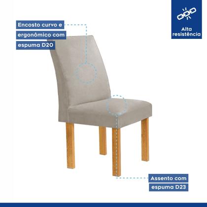 Imagem de Conjunto Mesa Arizona 120cm com 4 Cadeiras Canela Tampo Redondo Plus com Vidro