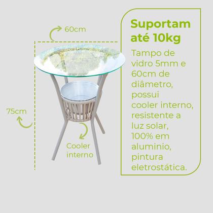 Imagem de Conjunto Mesa Bar Com Cadeiras Leves Areia Varanda Luxo Centro Jogo Resistente Área Externa Piscina