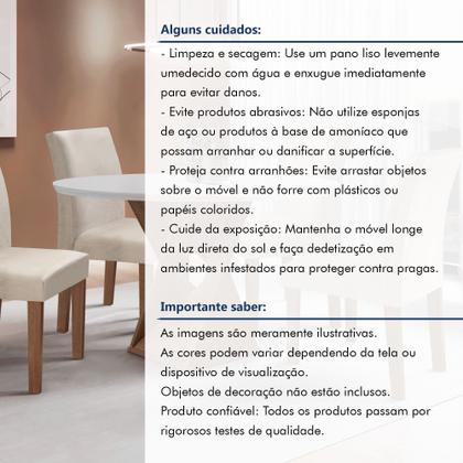 Imagem de Conjunto Mesa Barcelona 100cmx100cm 4 Cadeiras Espanha Tampo Slim Plus Redondo Yescasa