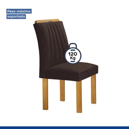 Imagem de Conjunto Mesa Bella Ripada 120cm com 4 Cadeiras Arizona Tampo Bella com Vidro