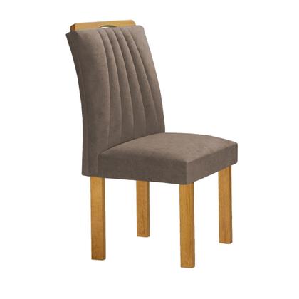 Imagem de Conjunto Mesa Bella Ripada 120cm com 4 Cadeiras Arizona Tampo Bella com Vidro