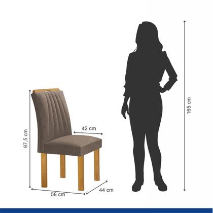 Imagem de Conjunto Mesa Bella Ripada 120cm com 4 Cadeiras Arizona Tampo Bella com Vidro