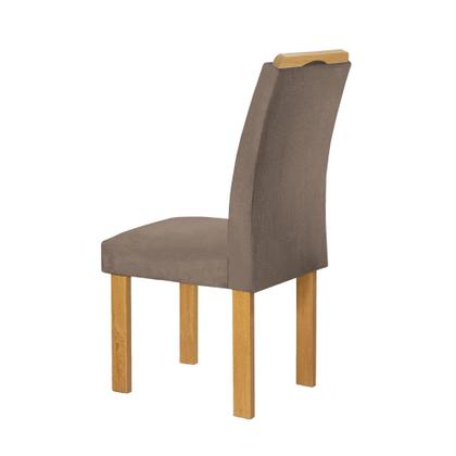 Imagem de Conjunto Mesa Bella Ripada 120cm com 4 Cadeiras Arizona Tampo Bella com Vidro