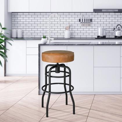 Imagem de Conjunto Mesa Bistrô 2 Banqueta Aço Giratória Espresso Móveis