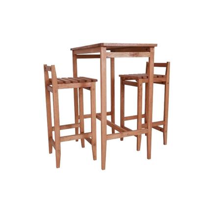 Imagem de Conjunto Mesa Bistrô 2 Banquetas Madeira Macica