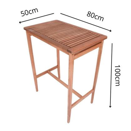 Imagem de Conjunto Mesa Bistrô 2 Banquetas Madeira Macica
