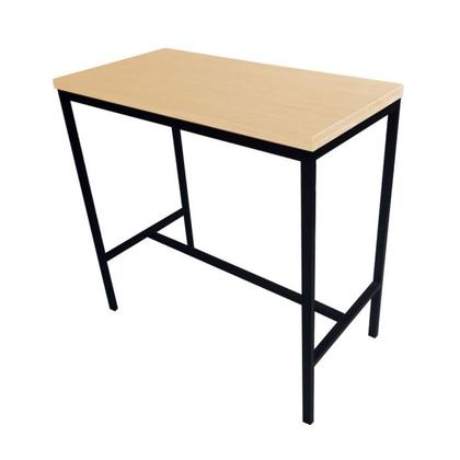 Imagem de Conjunto Mesa Bistrô Industrial 1m Pinus Com 4 Banquetas Industrial Taburete 