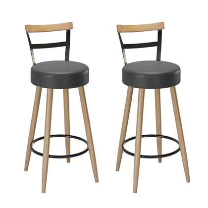 Imagem de Conjunto Mesa Bistrô Viena e 2 Banquetas Moscou material sintético Preto - Loja Sheep