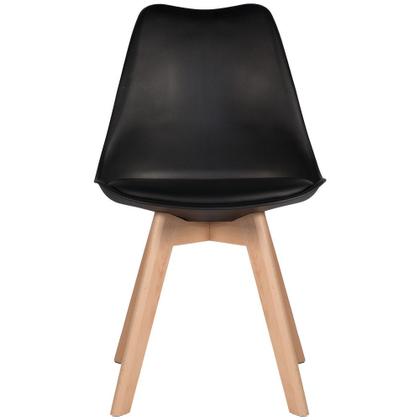 Imagem de Conjunto Mesa Branca Eames 90cm E 4 Cadeiras Leda Preta