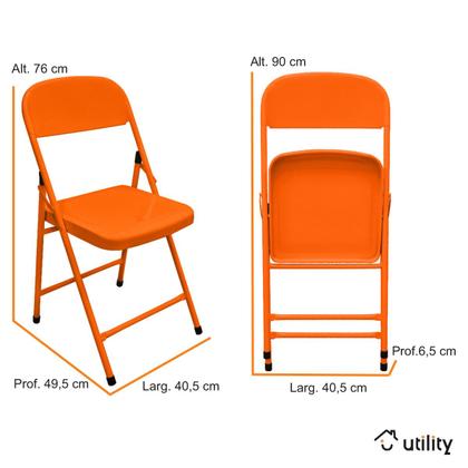 Imagem de Conjunto Mesa C/ 4 Cadeiras Dobráveis Bar Restaurante Aço