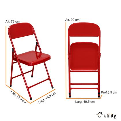 Imagem de Conjunto Mesa C/ 4 Cadeiras Dobráveis Bar Restaurante Aço