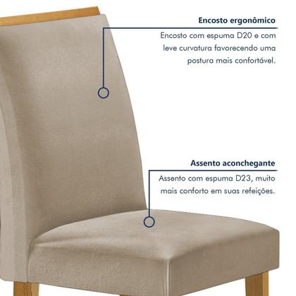 Imagem de Conjunto Mesa Celeste 120cmx90cm com 4 Cadeiras Luisa Tampo Smart Plus com Vidro