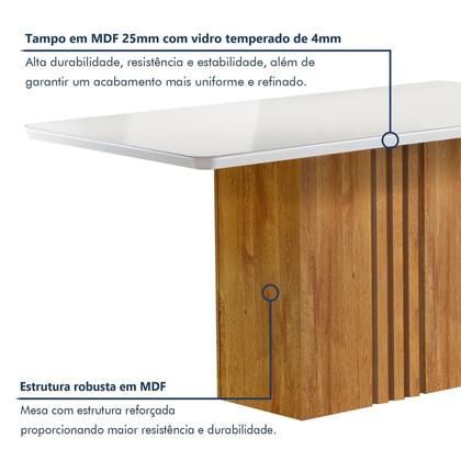 Imagem de Conjunto Mesa Celeste 120cmx90cm com 4 Cadeiras Luisa Tampo Smart Plus com Vidro