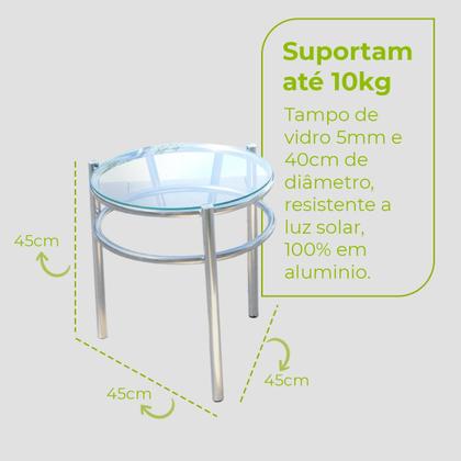 Imagem de Conjunto Mesa Centro Com Cadeiras Alumínio Leve Varanda Área Externa Casa Luxo Resistente Modelo Canela