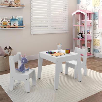 Imagem de Conjunto Mesa Com 2 Cadeiras Infantil em Mdf Diana 
