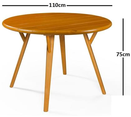 Imagem de Conjunto Mesa com 4 Cadeiras em Madeira e Linho