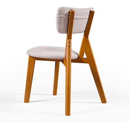 Imagem de Conjunto Mesa com 4 Cadeiras em Madeira e Linho