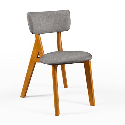 Imagem de Conjunto Mesa com 4 Cadeiras em Madeira e Linho