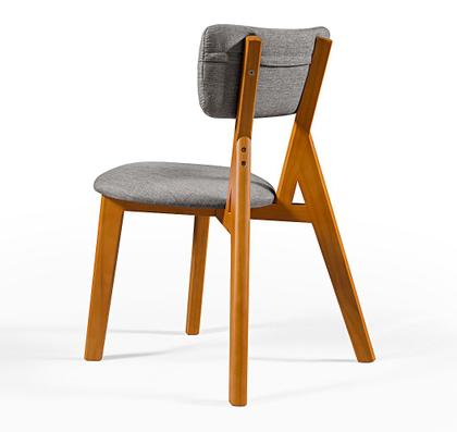 Imagem de Conjunto Mesa com 4 Cadeiras em Madeira e Linho