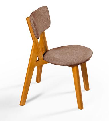 Imagem de Conjunto Mesa com 4 Cadeiras em Madeira e Linho