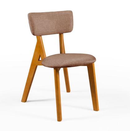 Imagem de Conjunto Mesa com 4 Cadeiras em Madeira e Linho