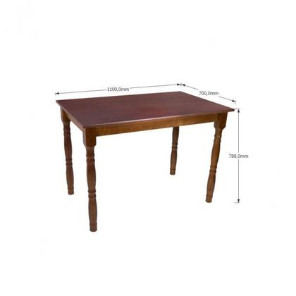 Imagem de Conjunto Mesa com 4 Cadeiras Madeira Maciça Dalas