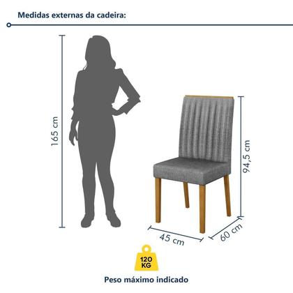 Imagem de Conjunto Mesa com 4 Cadeiras Rose Mari