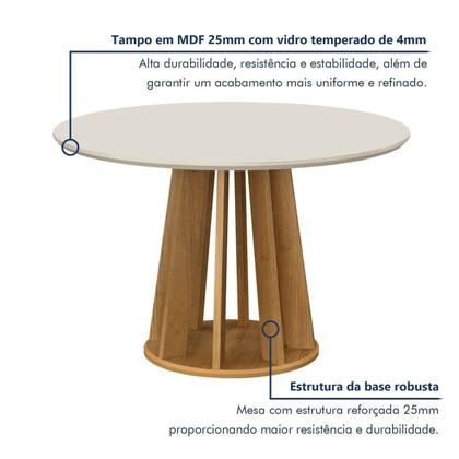 Imagem de Conjunto Mesa com 4 Cadeiras Rose Mari