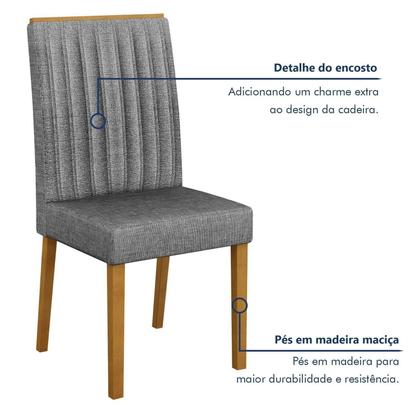 Imagem de Conjunto Mesa com 4 Cadeiras Rose Mari