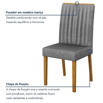 Imagem de Conjunto Mesa com 4 Cadeiras Rose Mari