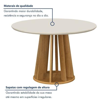 Imagem de Conjunto Mesa com 4 Cadeiras Rose Mari