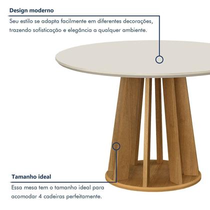 Imagem de Conjunto Mesa com 4 Cadeiras Rose Mari