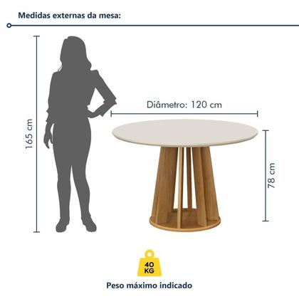 Imagem de Conjunto Mesa com 4 Cadeiras Rose Mari