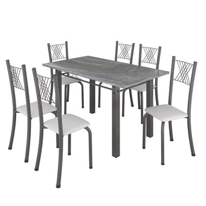 Imagem de Conjunto Mesa com 6 Cadeiras Tampo de Granito Topázio Sara Yescasa