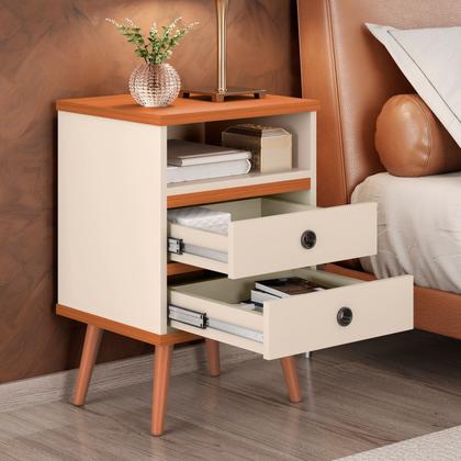 Imagem de Conjunto Mesa de cabeceira 2 gavetas -Alamo- CM