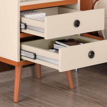 Imagem de Conjunto Mesa de cabeceira 2 gavetas -Alamo- CM