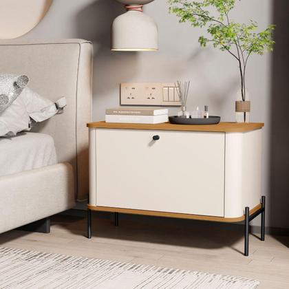 Imagem de Conjunto Mesa de Cabeceira Albania Off White Nature Preto
