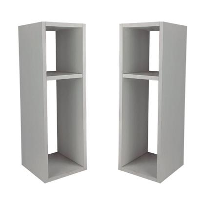 Imagem de Conjunto Mesa De Cabeceira Pequena 20x20x60cm Branco Quarto Sala