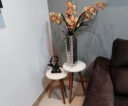 Imagem de Conjunto Mesa de Canto Eiffel Off White - 2 Unidades