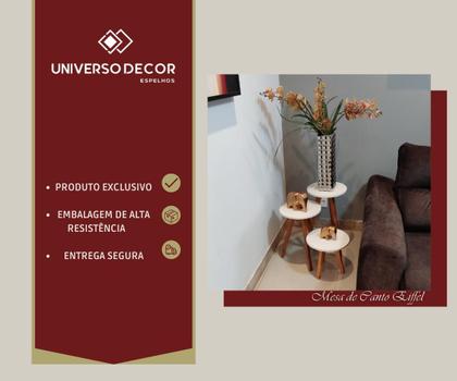 Imagem de Conjunto Mesa de Canto Eiffel Off White - 3 Unidades